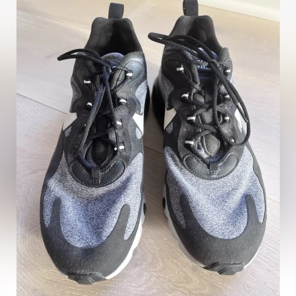 Men’s Size 9 - Nike Air Max 270 React Op-Art Optical Black/Gray Running Sneaker - Picture 3 of 9
